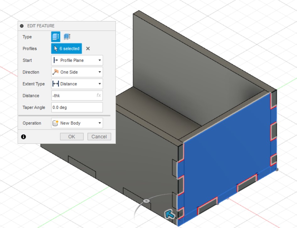 Music Box Right Side Extrude